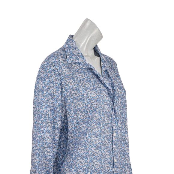GRAYSON The HERO Button up Shirt in Blue Floral Print Women's Size 05 - Picture 8 of 8
